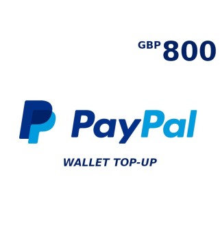 PayPal Wallet 800 GBP Top Up Key GLOBAL